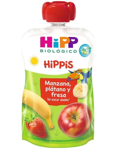 Pouches De Manzana Platano Y Fresa Bebibles 100Gr