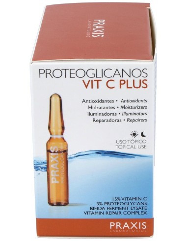 Praxis Proteoglicanos Vit C Plus 24 Ampollas