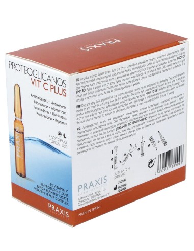 Praxis Proteoglicanos Vit C Plus 24 Ampollas
