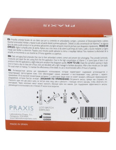 Praxis Proteoglicanos Vit C Plus 24 Ampollas