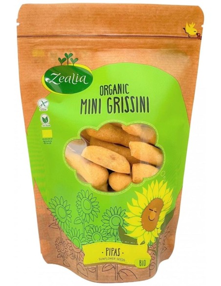 Zealia Mini Grissini Pipas De Girasol Bio Sin Gluten Vegan 75G