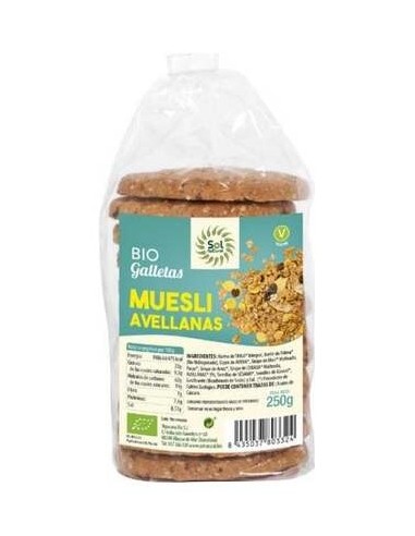 Solanatural Galletas De Muesli Con Avellanas Bio 250G
