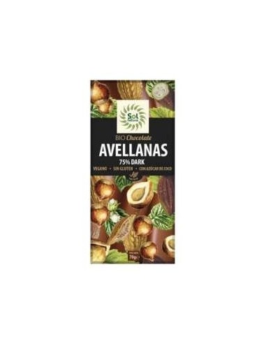 Solnatural Choco 85% Cacao Bio Sin Gluten 70G