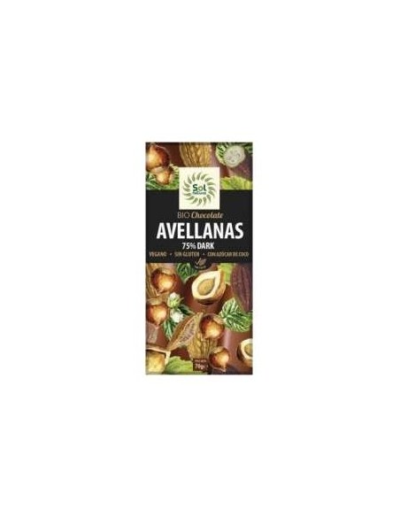 Solnatural Choco 85% Cacao Bio Sin Gluten 70G