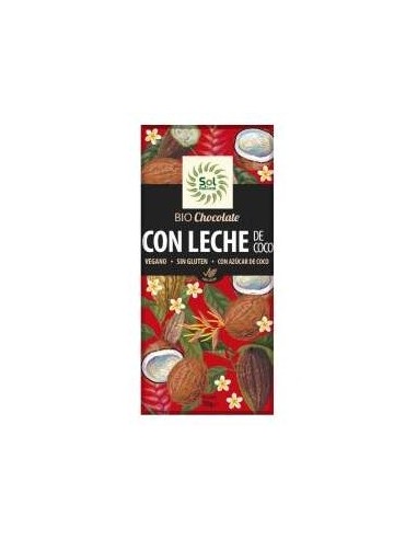 Solnatural Choco Leche Coco Bio Sin Gluten Vegano 70G