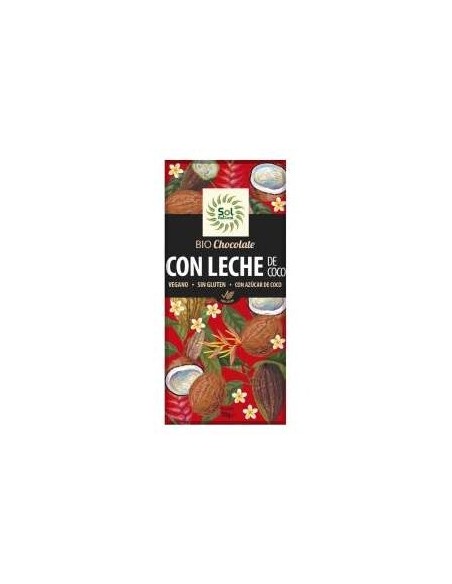 Solnatural Choco Leche Coco Bio Sin Gluten Vegano 70G