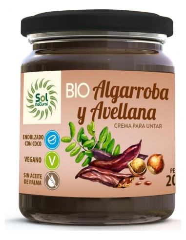 Solnatural Crema Algarroba Avellanas Bio 200G