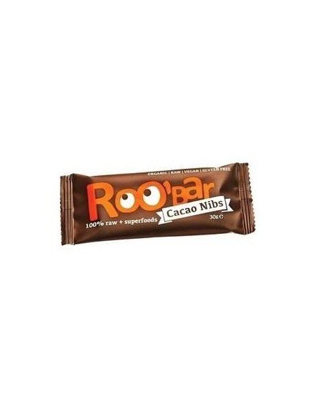 Roo'Bar Barritas Cacao Almendra Bio 30G