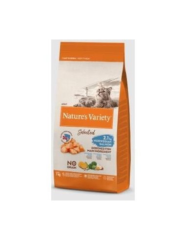Natures Variety Feline Adult Salmon Norueg 7Kg.