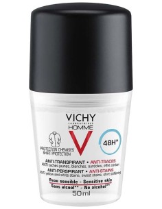 Vichy Homme Desodorante Antitranspirante Antimanchas 48H Roll-On 50Ml