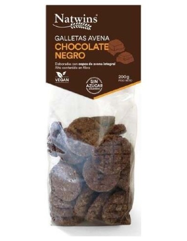 Natwins Galletas De Avena Chocolate Negro Bio 200G