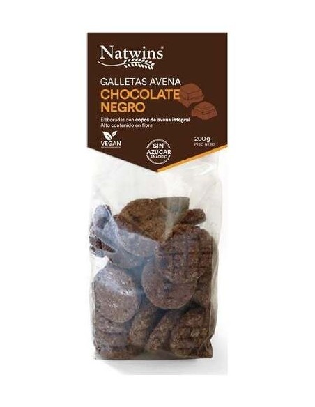 Natwins Galletas De Avena Chocolate Negro Bio 200G