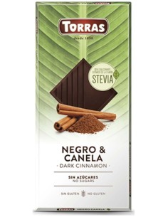 Chocolate Negro Con Canela Stevia 125Gr