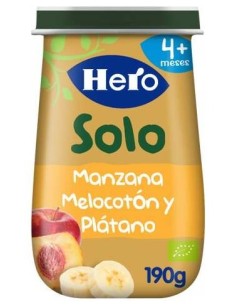 Hero Baby Solo Manzana Melocotón Y Plátano 190G