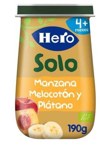 Hero Baby Solo Manzana Melocotón Y Plátano 190G
