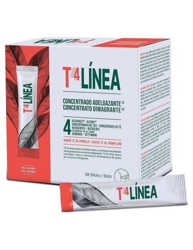 T4 Línea Concentrado Adelgazante Té Pomelo 28X10Ml