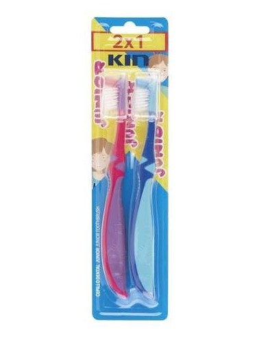 Cepillo Dental Kin Junior 6-12 Años Capuchon 2X1