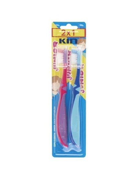 Cepillo Dental Kin Junior 6-12 Años Capuchon 2X1