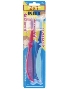 Cepillo Dental Kin Junior 6-12 Años Capuchon 2X1 2