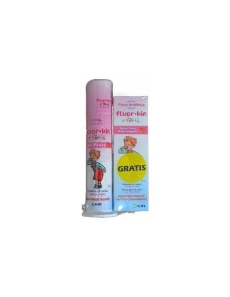 Fluor Kin Infantil Pasta Dentifrica Dosificadora 100Ml + Pasta Dentifrica 50Ml