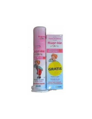 Fluor Kin Infantil Pasta Dentifrica Dosificadora 100Ml + Pasta Dentifrica 50Ml