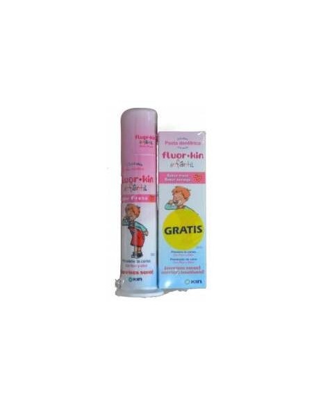 Fluor Kin Infantil Pasta Dentifrica Dosificadora 100Ml + Pasta Dentifrica 50Ml
