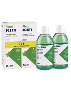 Fluor Kin Pack 2X1 Enjuage Anticaries 500Ml. 2