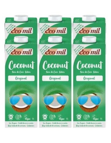 Ecomil Bebida De Coco Original Agave 1Lt 6Ud Bio