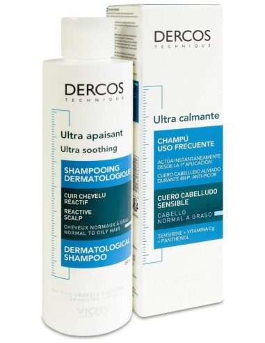 Vichy Dercos Technique Champú Ultracalmante Cabello Normal Graso 200Ml