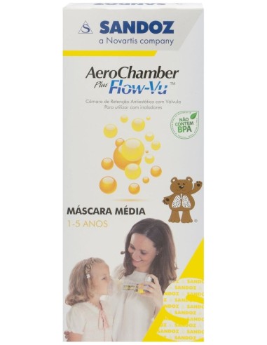 Aerochamber Plus Flow-Vu Cámara De Inhalación Infantil 1Ud
