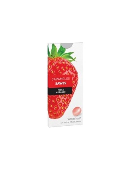 Sawes Caramelos Balsámicos Sin Azúcar Sabor Fresa Con Vitamina C En Blister 22G