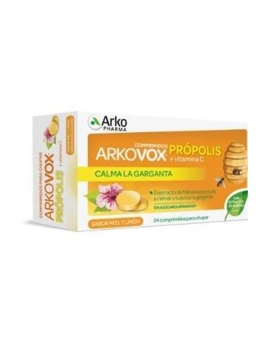 Arkovox Propolis +Vit C Sabor Miel Y Limon 24Comp.