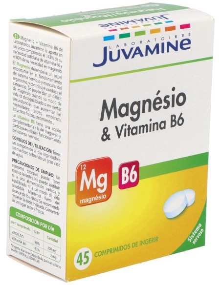 Urgo Juvamine Magnesio + Vitamina B6, 45 Comprimidos