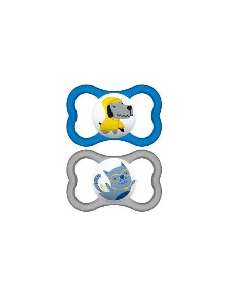 Chupete Air Silic Fisio +6M 2Un Azul