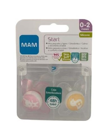 Mam Start Chupete De Silicona 0-2M 2U