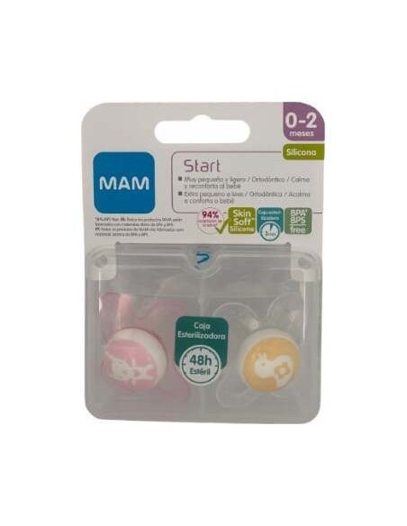 Mam Start Chupete De Silicona 0-2M 2U