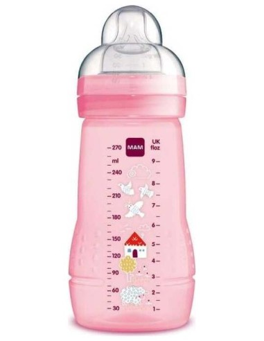 Mam Bottle Easy Active Baby Biberón Rosa +2M 270Ml