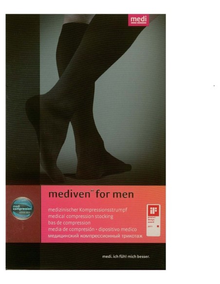 Mediven For Men Media Corta Clase 1 Negro Talla 5 1 Par