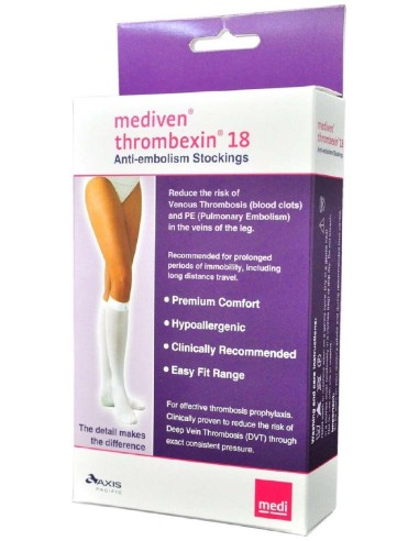 Mediven Thrombexin Media 18 Largo Blanco Talla L-X 1 Par