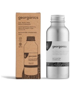 Georganics Oil Pulling Mouthwash Activated Charcoal 100Ml