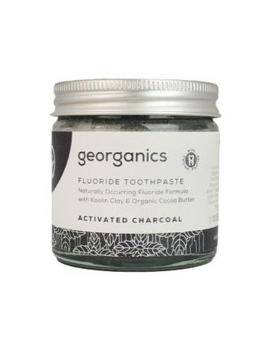 Georganics Dentífrico Flúor Carbón Activado 60Ml