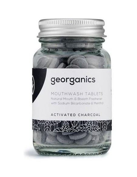 Georganics Mouthwash Tablets Activated Charcoal 180Comp
