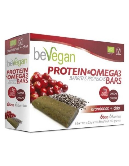 Barritas Proteicas-Antiox Arandano+Chia 6Uds. Bio Vegan