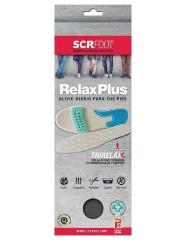Scr Foot Relax Plus Plantillas Recortables T-Xl 41-47 1 Par