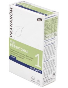 Pranarom Oleocaps+ 1 Vías Respiratorias Bio, 30 Cápsulas 2