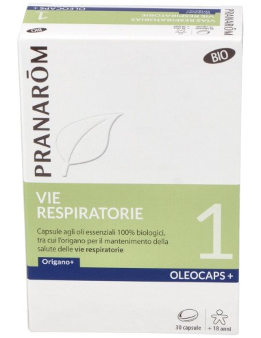 Pranarom Oleocaps+ 1 Vías Respiratorias Bio, 30 Cápsulas