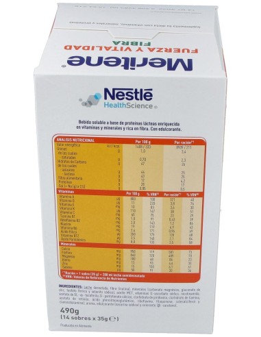 Meritene Fibra Vainilla 14Sbrs.