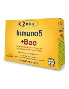 Suplementos Zeus Inmuno5 + Bac 7 Sobres + 7Caps