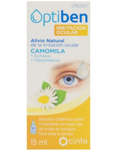 Optiben Ojos Irritados Estéril Sequedad Ocular Frasco 15Ml