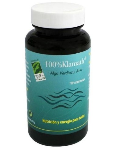 100% Natural Klamath Alga Verdiazul Afa 180Comp